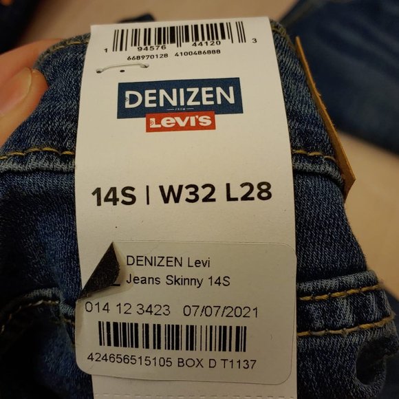 DENIZEN Levi's W's Mid-Rise Skinny Jeans Blue - Essential Stretch - Picture 5 of 6